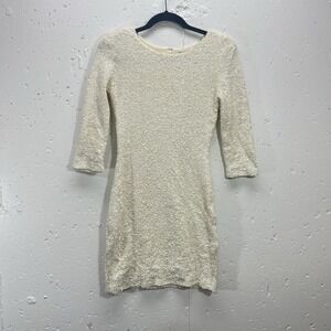 TFNC London Womens Small Dress White‎ Sequin Mini Bodycon